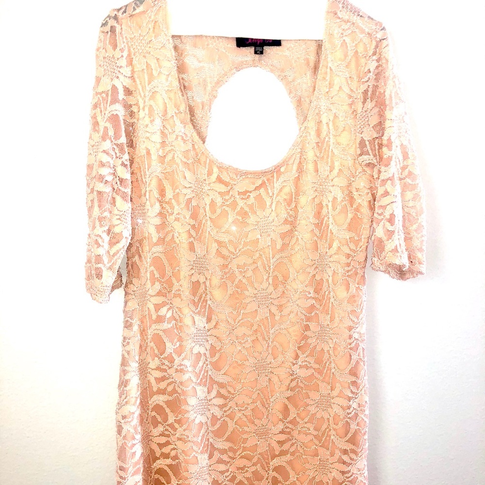 Reign On Midi Dress size XL Color Blush.